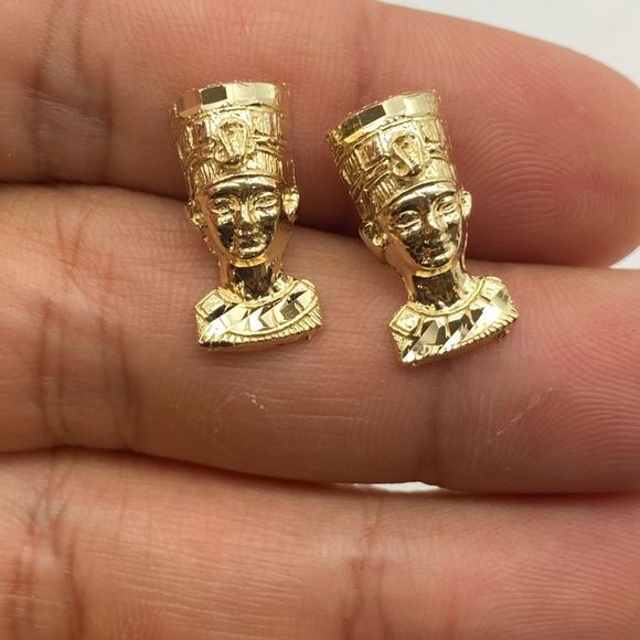 10K Yellow Gold Egyptian Earrings